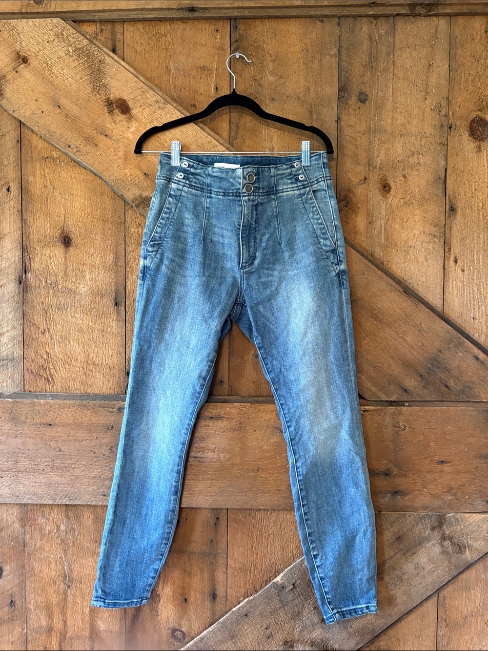 Pilcro Womens Skinny Jeans Faded Blue High Rise Denim Size 29